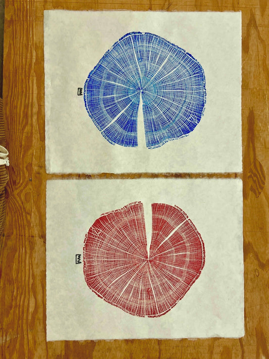 Combo Post Oak #7 & #8 Tree Prints