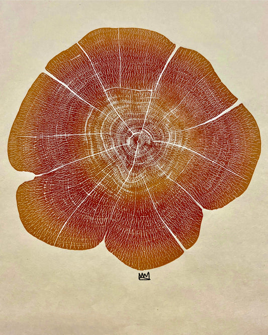 Apricot Sunset Eastern Red Cedar # 35 tree print
