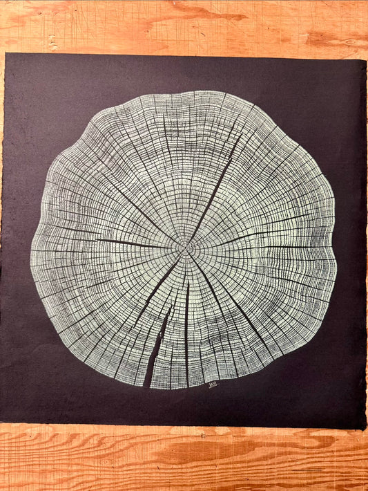 Pastel White Oak Tree Print