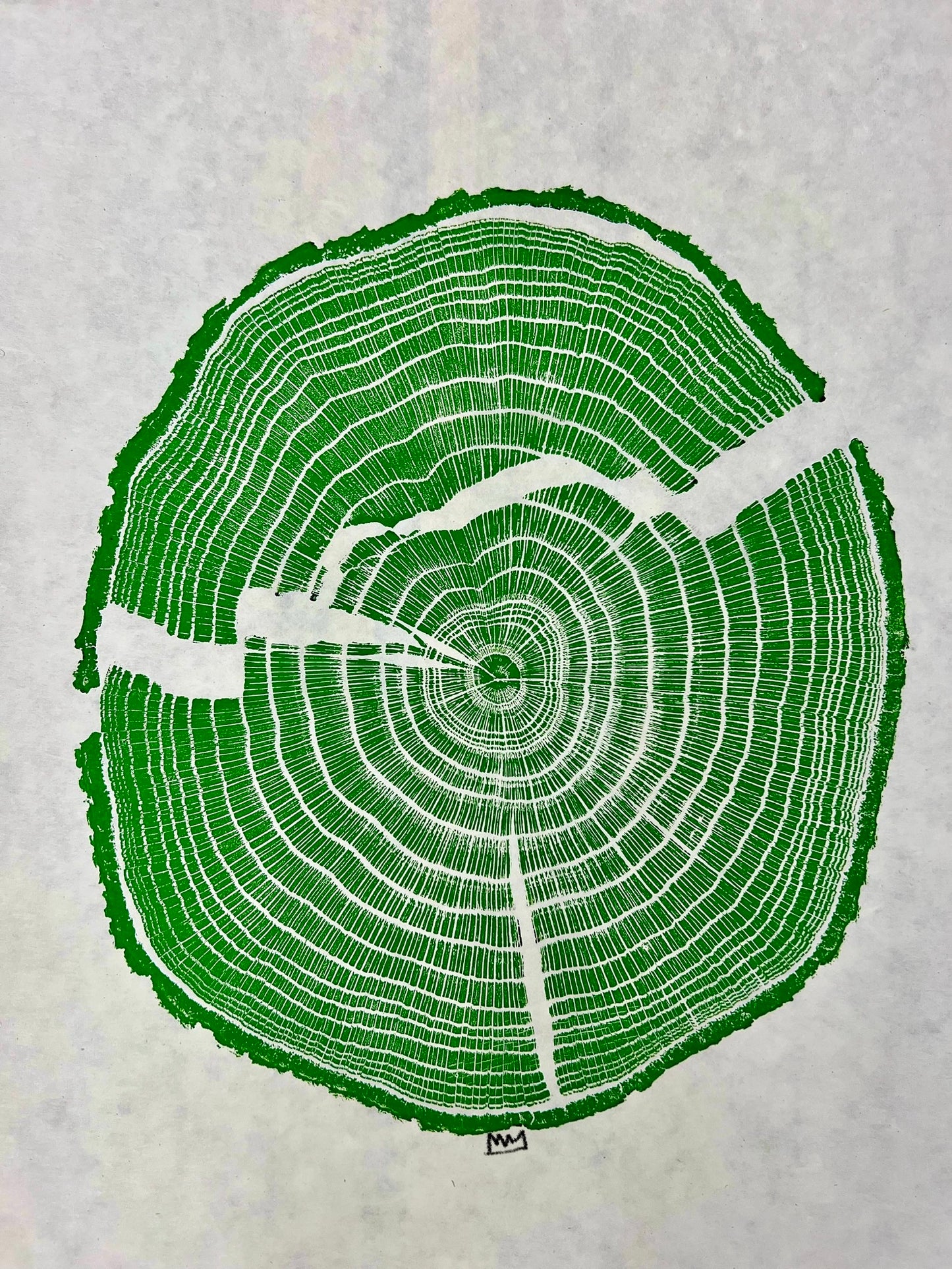 Green Oak Tree Print