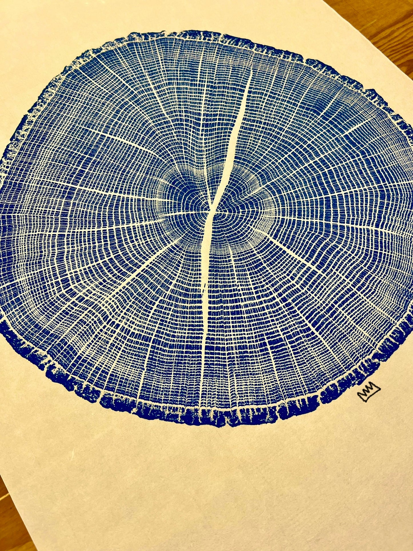 Post Oak in Blue Tree Print