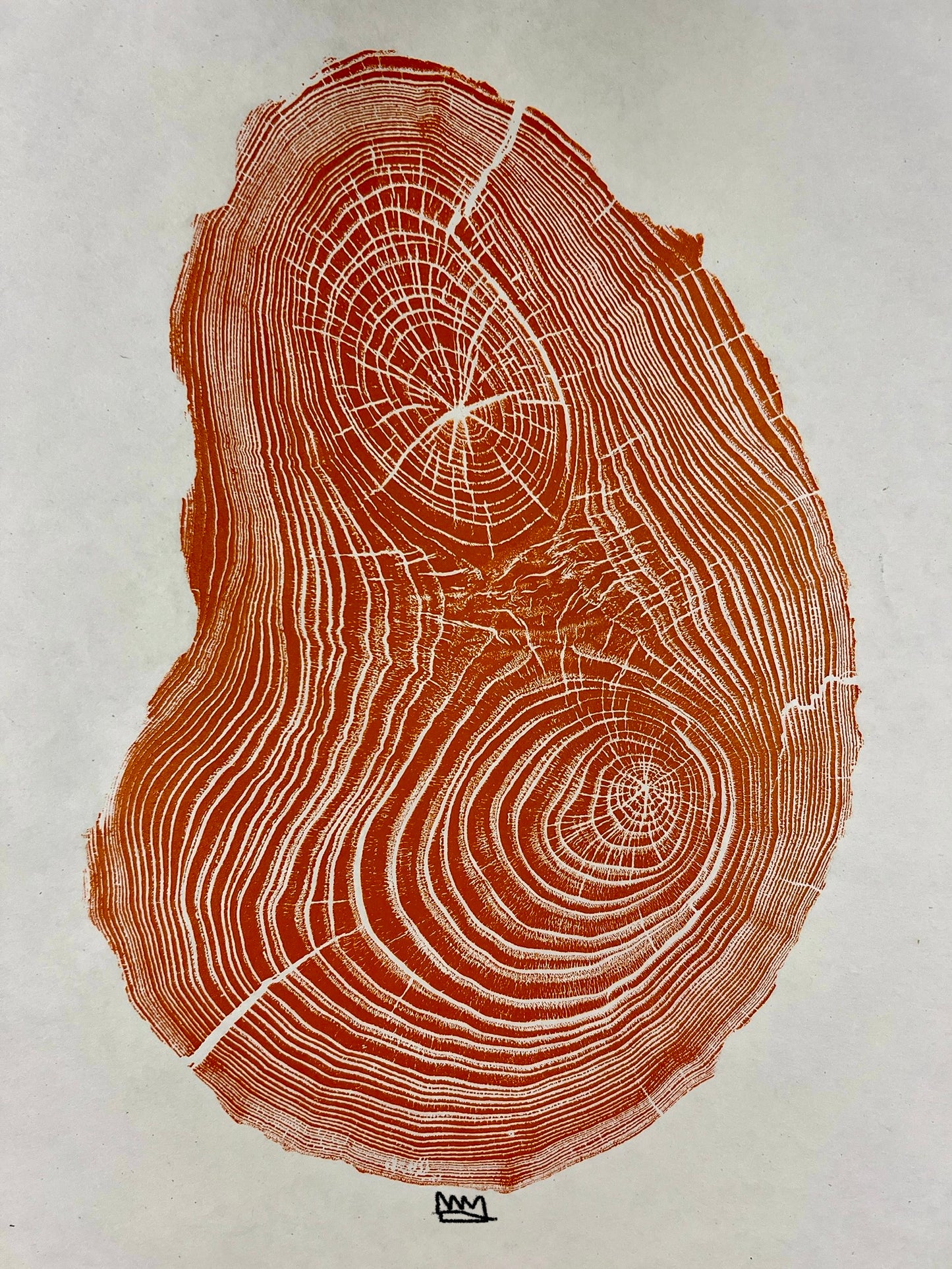 Burnt Orange Chestnut Tree Print