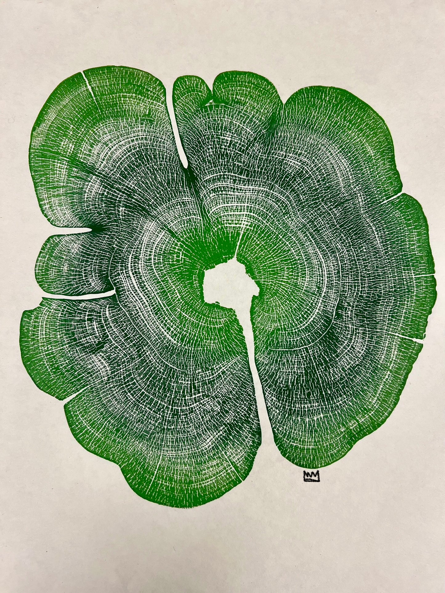 Cedar #61.5 Green Gradient Tree Print