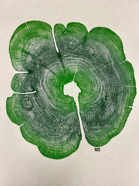 Cedar #61.5 Green Gradient Tree Print