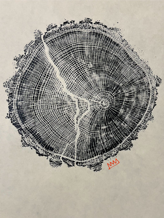 Day 11 Oak Print "Lightning Bolt"